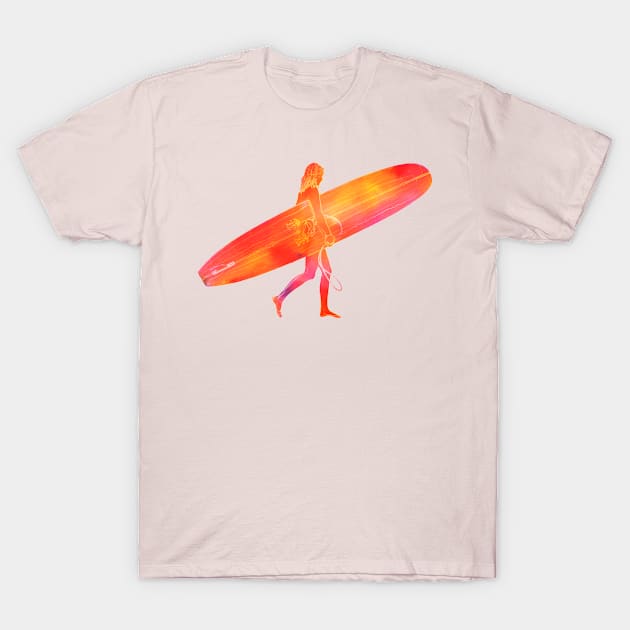 Longboard Girl T-Shirt by AKdesign